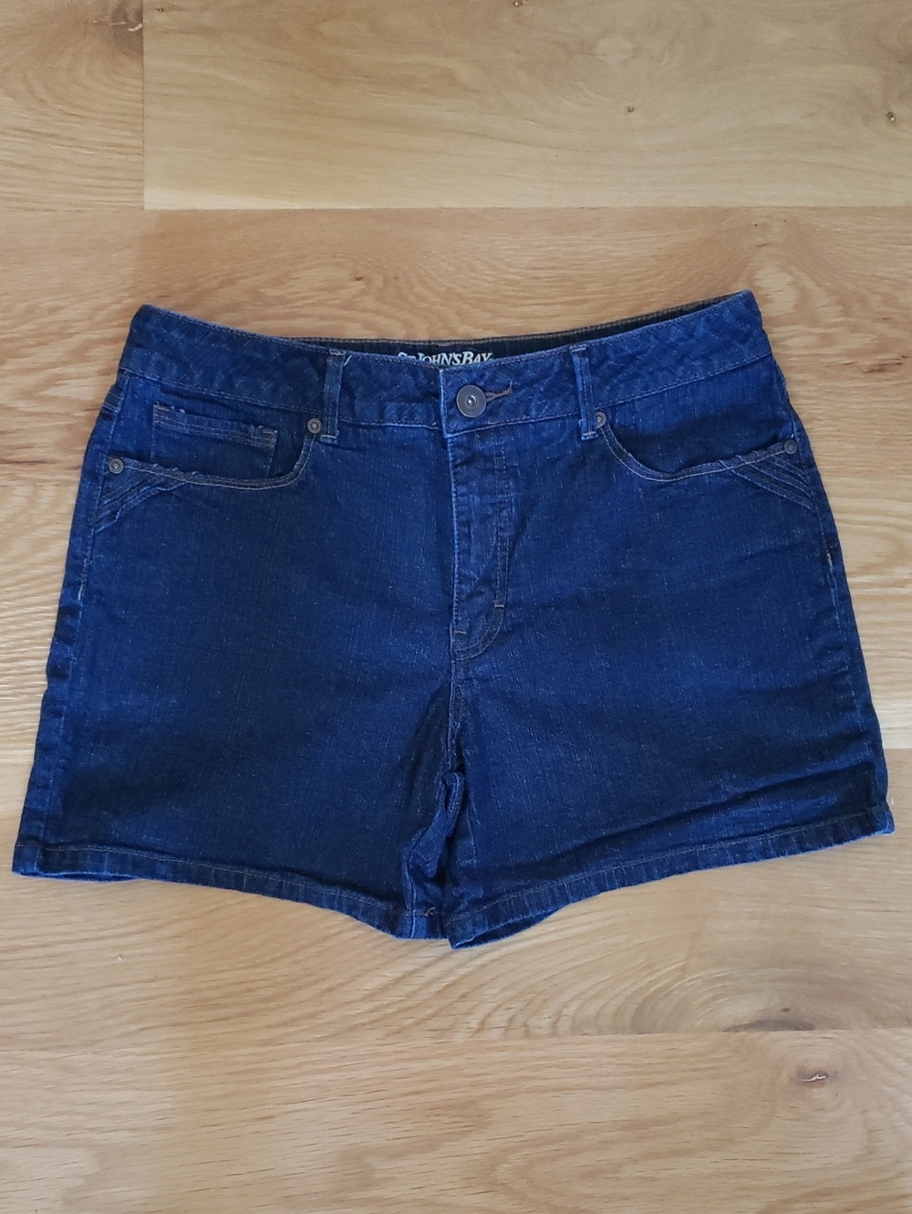 St. John's Bay Dark Blue Denim Jean Shorts